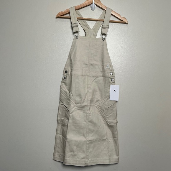 Jordan Other - Jordan Big Kids Essential Overall Dress Girls Size S 8-10 Beige NWT
